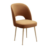 TOV Swell Cognac Velvet Chair