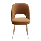 TOV Swell Cognac Velvet Chair