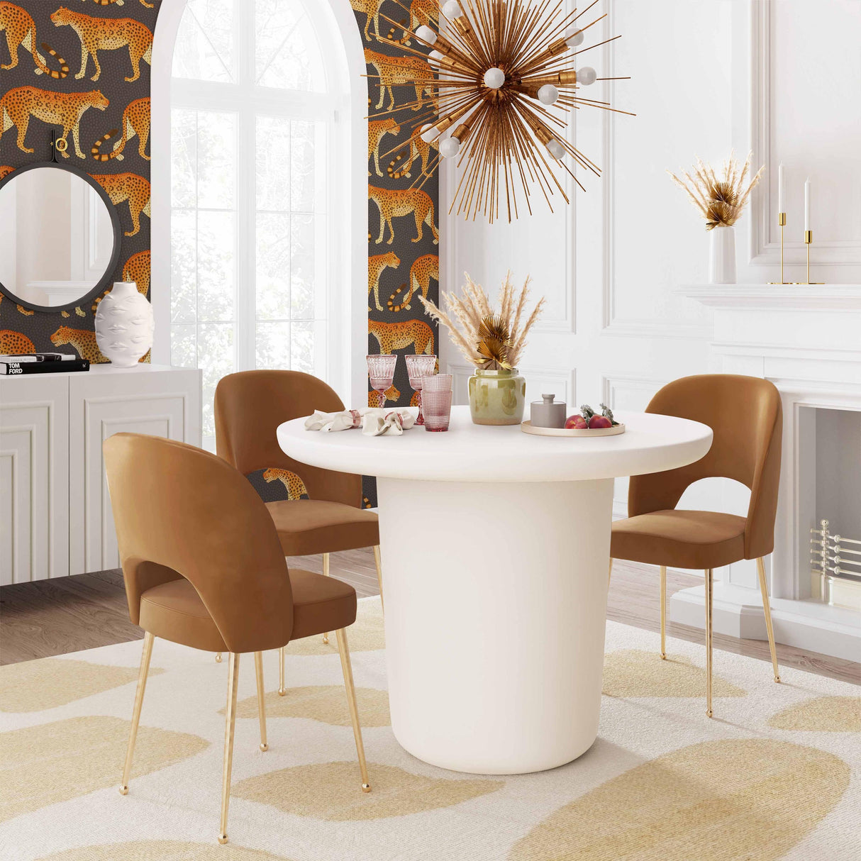 TOV Swell Cognac Velvet Chair