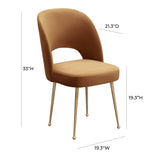 TOV Swell Cognac Velvet Chair