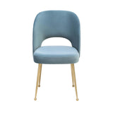 TOV Swell Sea Blue Velvet Chair
