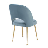 TOV Swell Sea Blue Velvet Chair