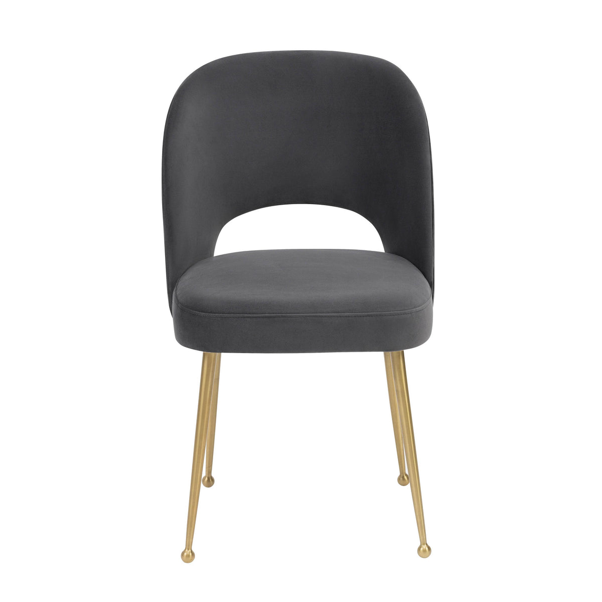 TOV Swell Dark Grey Velvet Chair
