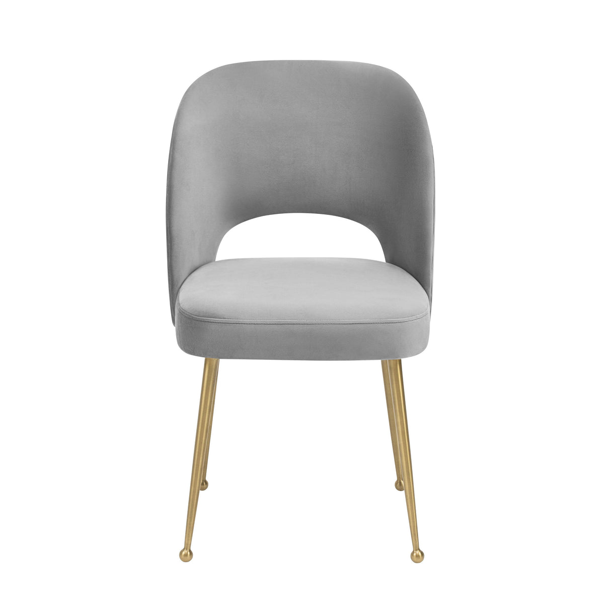 TOV Swell Light Grey Velvet Chair