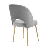 TOV Swell Light Grey Velvet Chair