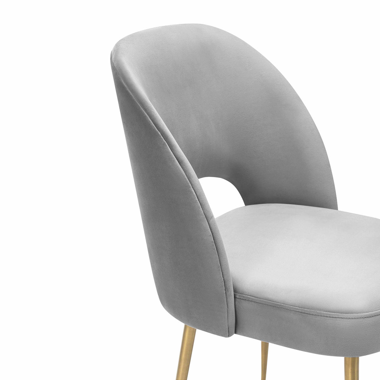 TOV Swell Light Grey Velvet Chair