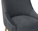 TOV Beatrix Pleated Dark Grey Velvet Counter Stool
