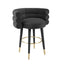 TOV Betty Black Velvet Counter Stool