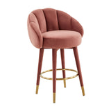 TOV Myla Salmon Swivel Counter Stool