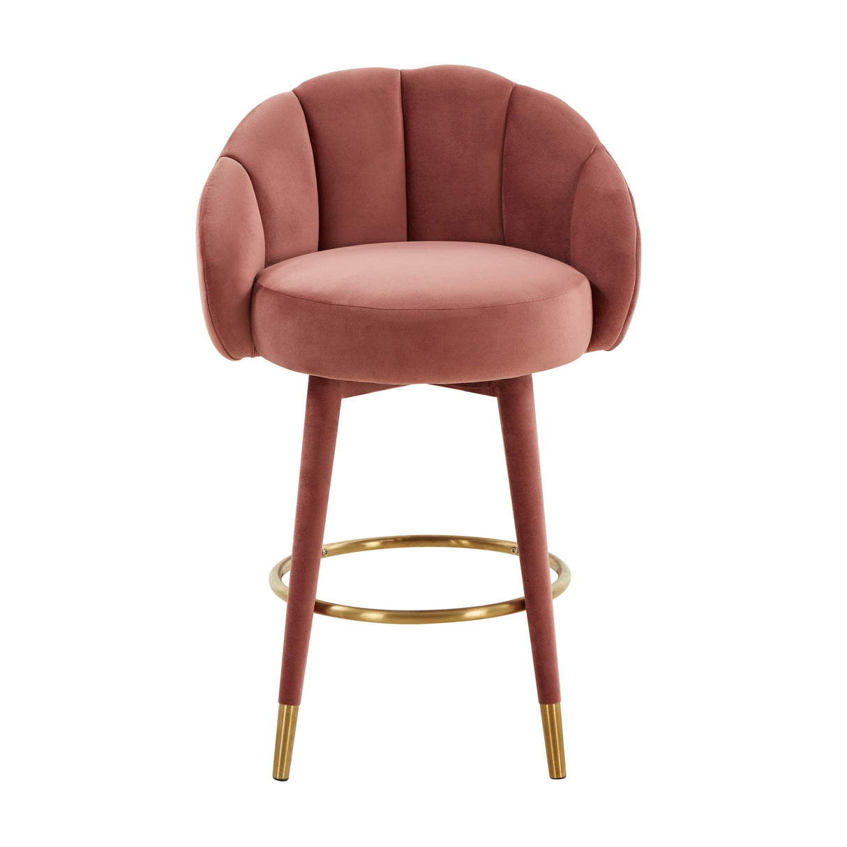 TOV Myla Salmon Swivel Counter Stool