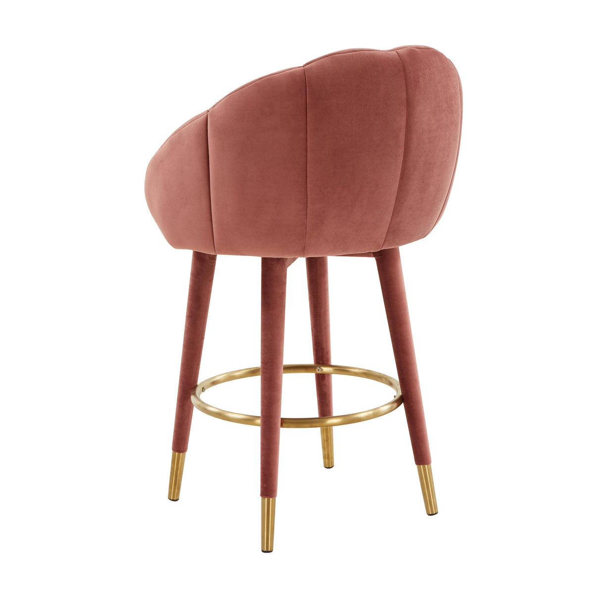 TOV Myla Salmon Swivel Counter Stool