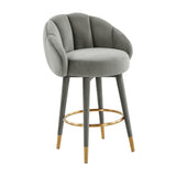 TOV Myla Light Grey Swivel Counter Stool