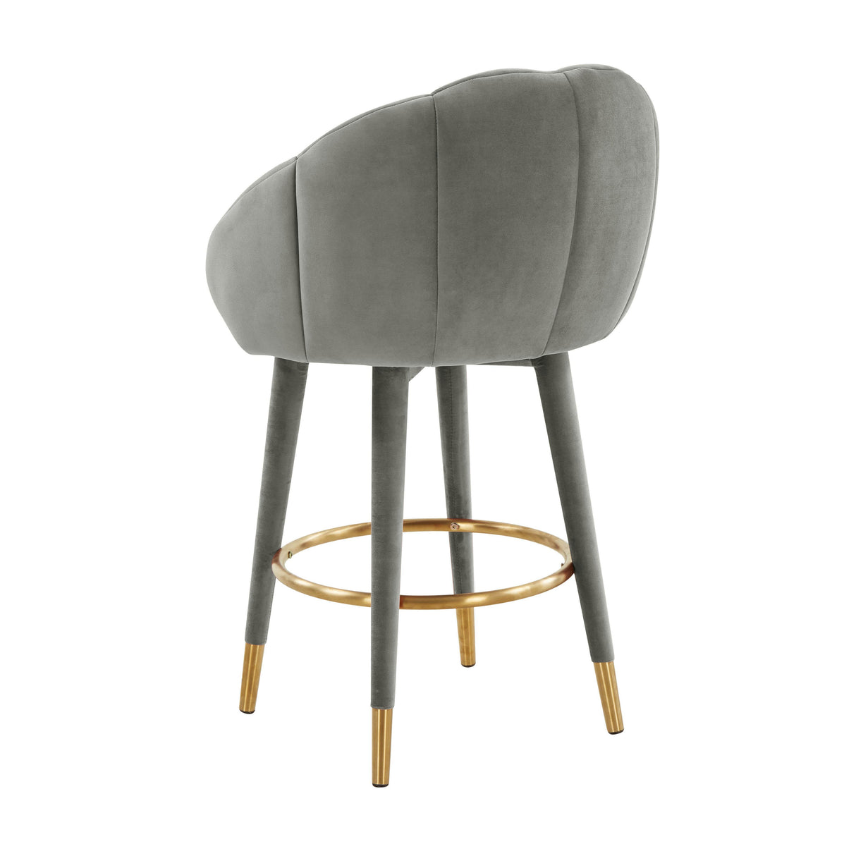 TOV Myla Light Grey Swivel Counter Stool