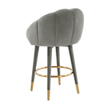 TOV Myla Light Grey Swivel Counter Stool