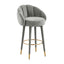 TOV Myla Light Grey Swivel Bar Stool