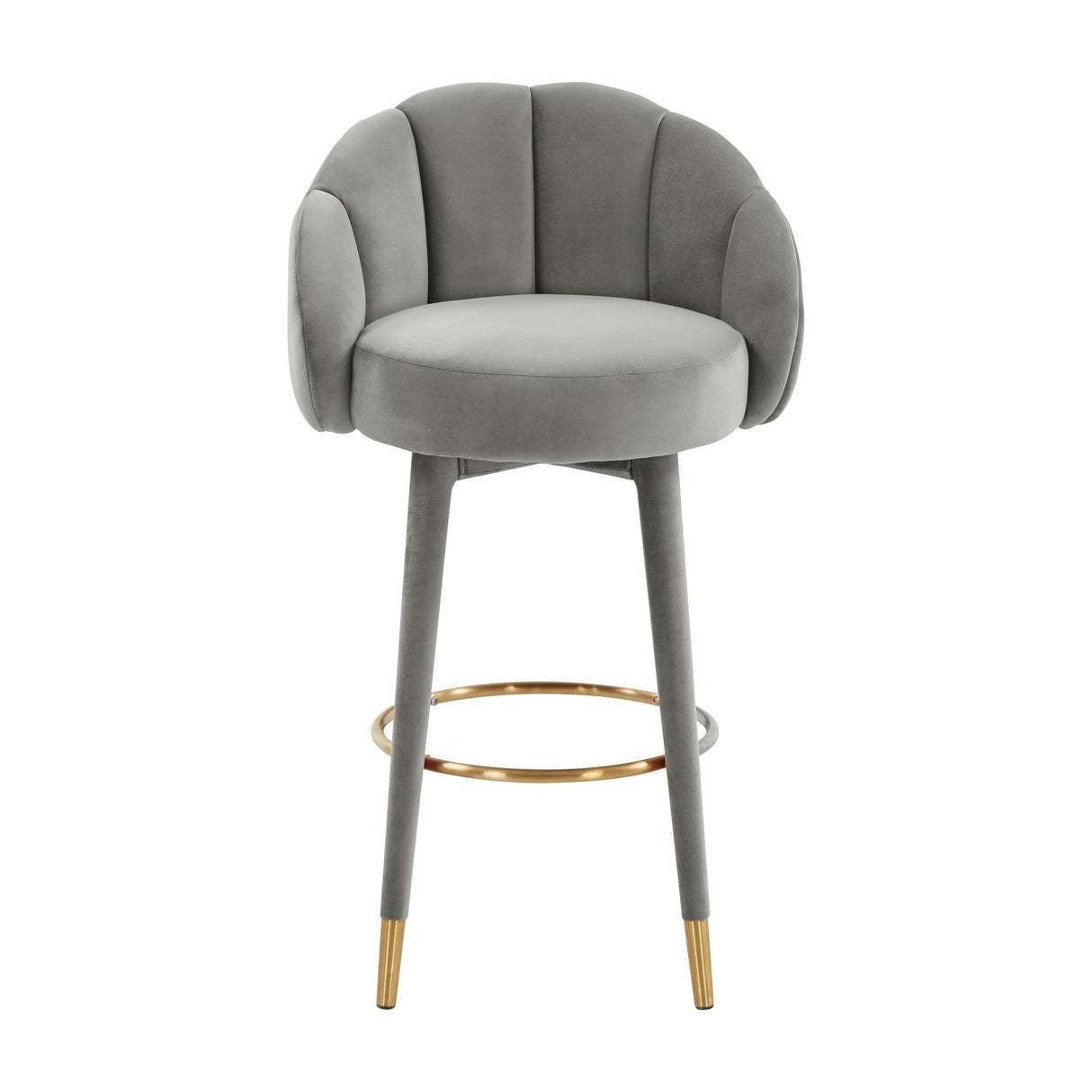 TOV Myla Light Grey Swivel Bar Stool
