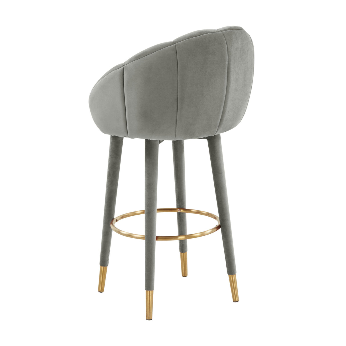 TOV Myla Light Grey Swivel Bar Stool