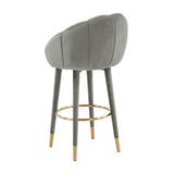 TOV Myla Light Grey Swivel Bar Stool
