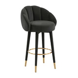 TOV Myla Black Swivel Bar Stool