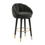 TOV Myla Black Swivel Bar Stool