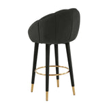 TOV Myla Black Swivel Bar Stool