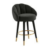 TOV Myla Black Swivel Counter Stool