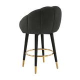 TOV Myla Black Swivel Counter Stool