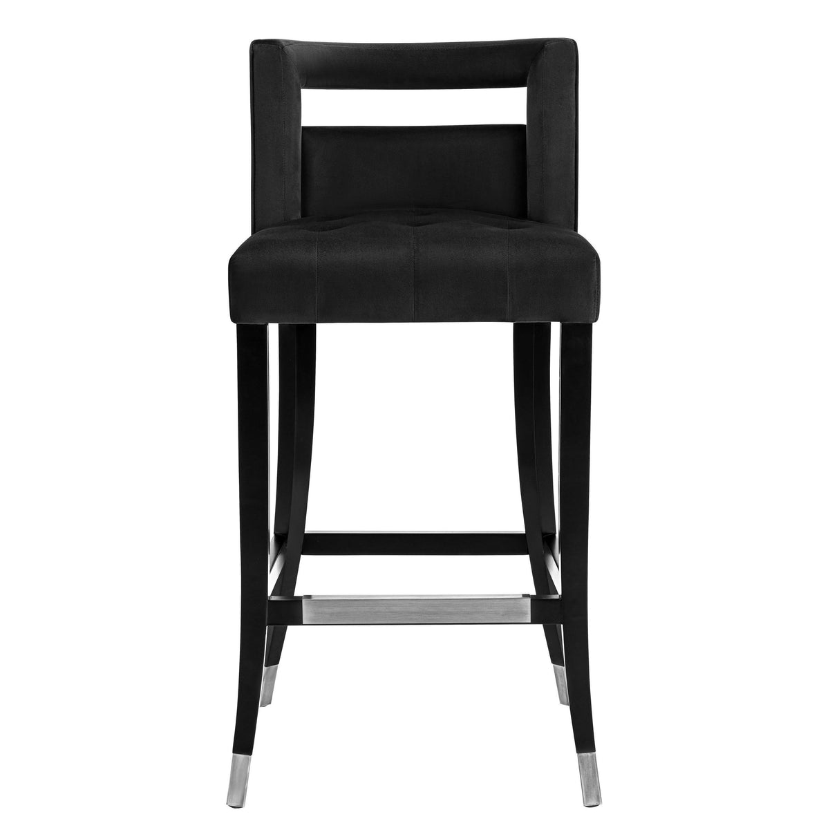 TOV Hart Black Velvet Bar Stool