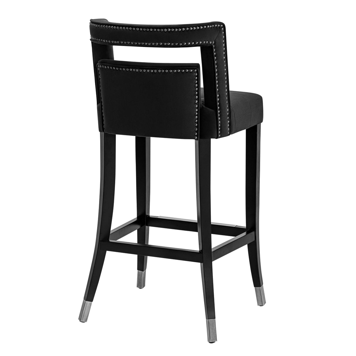 TOV Hart Black Velvet Bar Stool