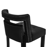 TOV Hart Black Velvet Bar Stool