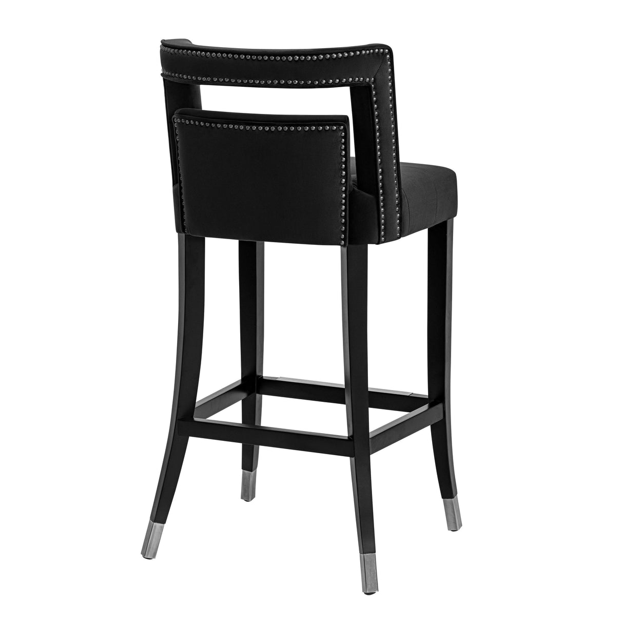 TOV Hart Black Velvet Counter Stool