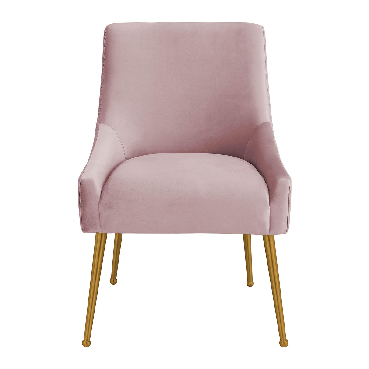 TOV Beatrix Pleated Mauve Velvet Side Chair