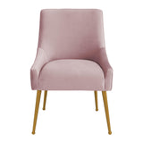 TOV Beatrix Pleated Mauve Velvet Side Chair