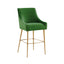 TOV Beatrix Green Velvet Counter Stool - Gold Legs