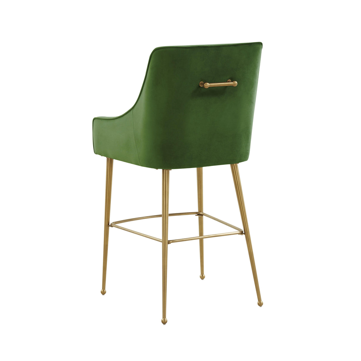 TOV Beatrix Green Velvet Counter Stool - Gold Legs
