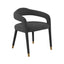 TOV Lucia Black Velvet Dining Chair