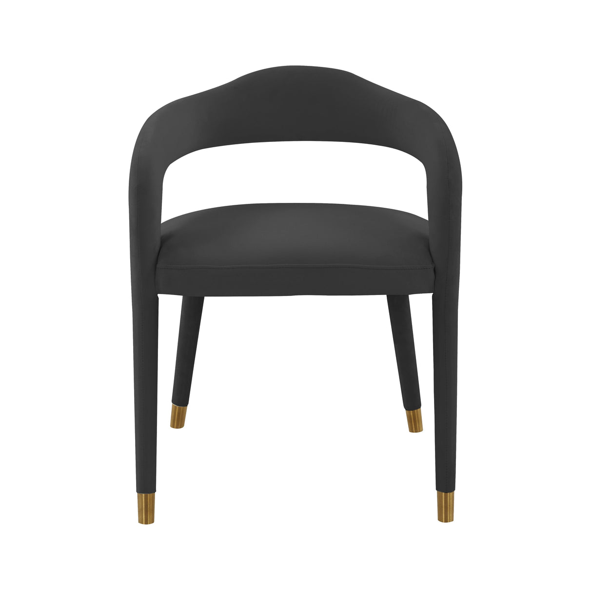 TOV Lucia Black Velvet Dining Chair