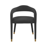 TOV Lucia Black Velvet Dining Chair