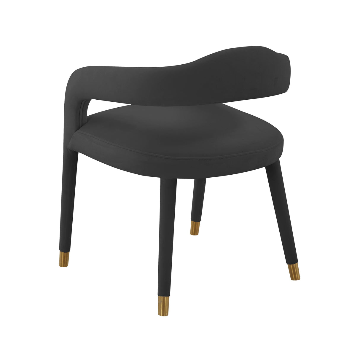 TOV Lucia Black Velvet Dining Chair