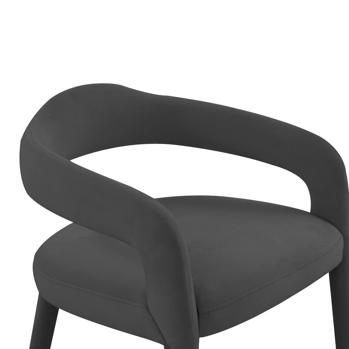 TOV Lucia Black Velvet Dining Chair