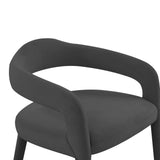 TOV Lucia Black Velvet Dining Chair