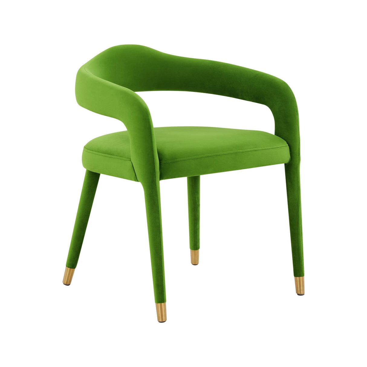 TOV Lucia Green Velvet Dining Chair