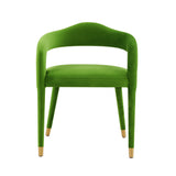 TOV Lucia Green Velvet Dining Chair