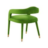TOV Lucia Green Velvet Dining Chair