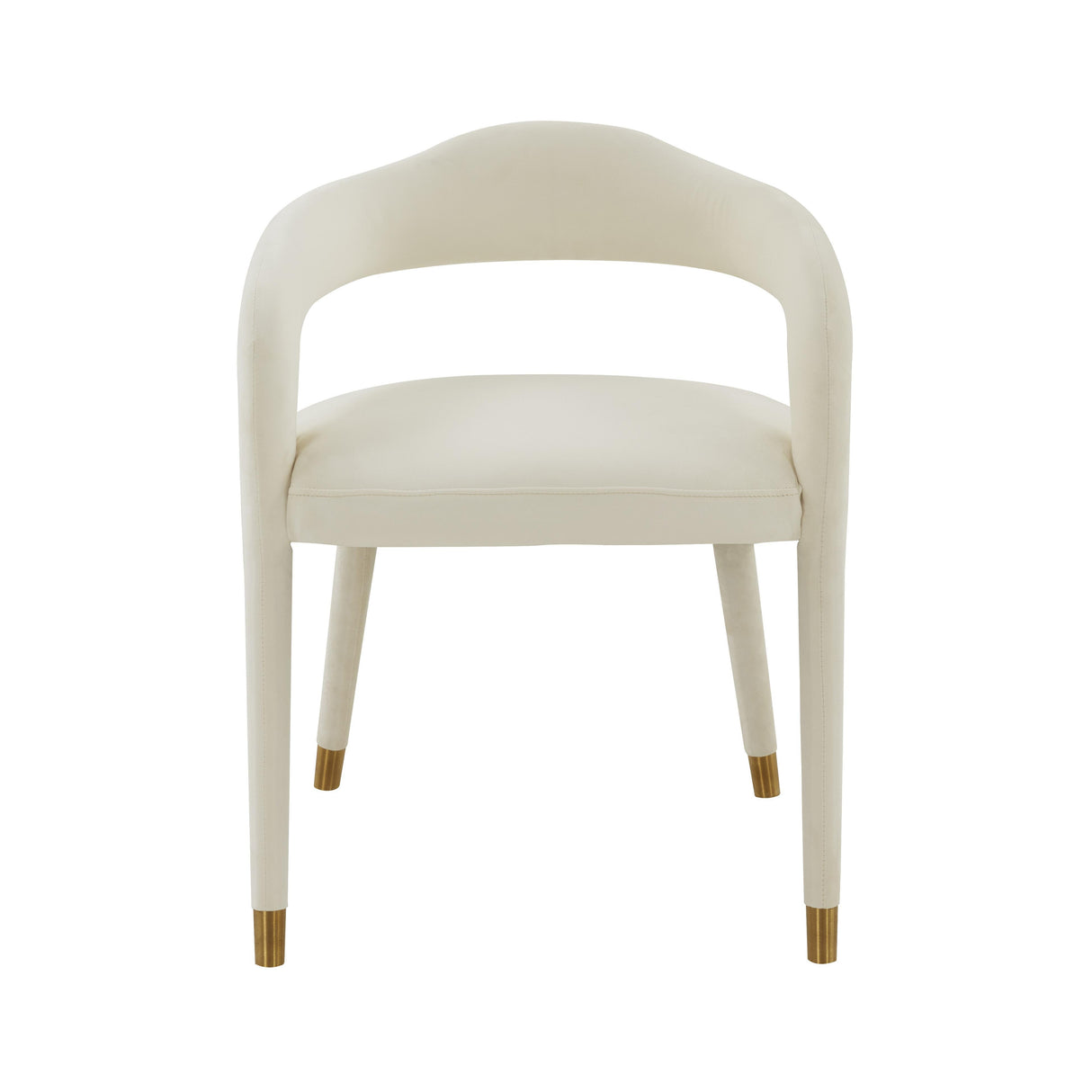 TOV Lucia Cream Velvet Dining Chair