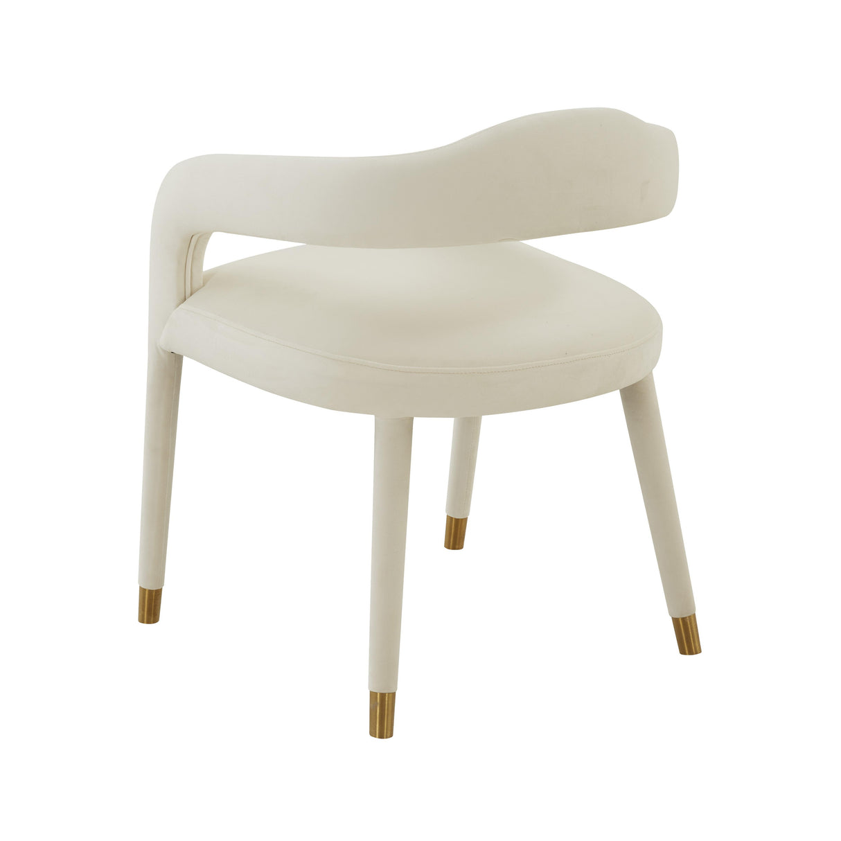 TOV Lucia Cream Velvet Dining Chair