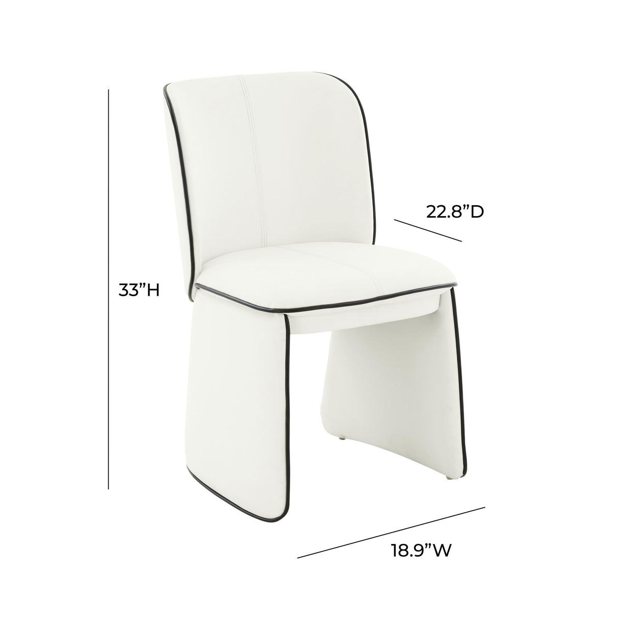 TOV Kinsley Cream Performance Vegan Leather Dining Chair