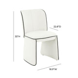 TOV Kinsley Cream Performance Vegan Leather Dining Chair