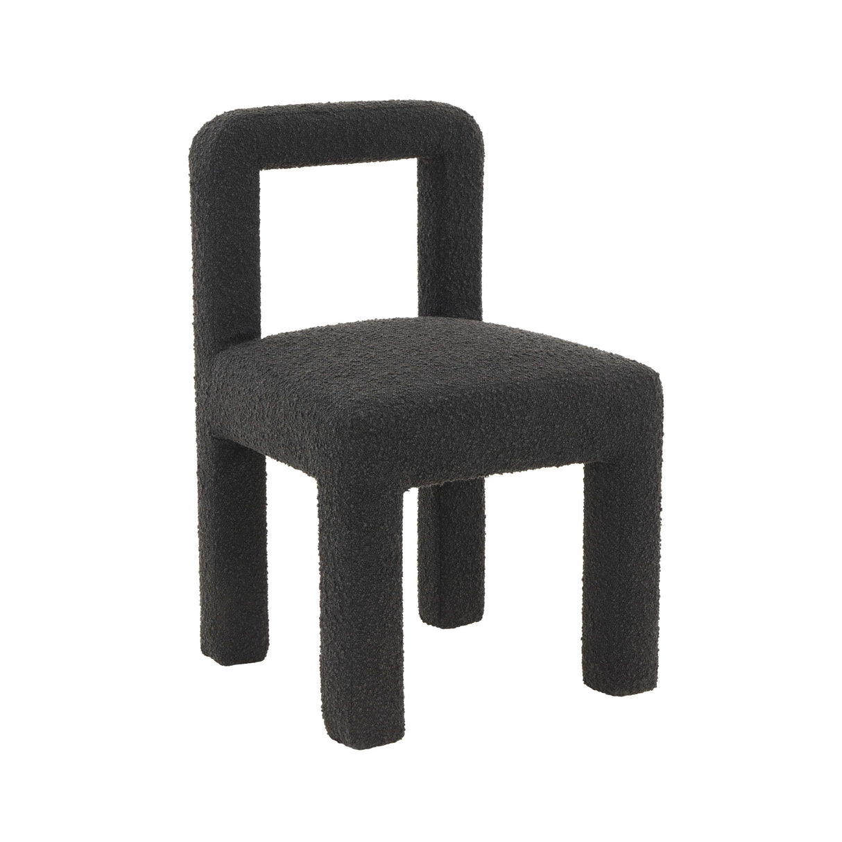 TOV Hazel Black Boucle Dining Chair