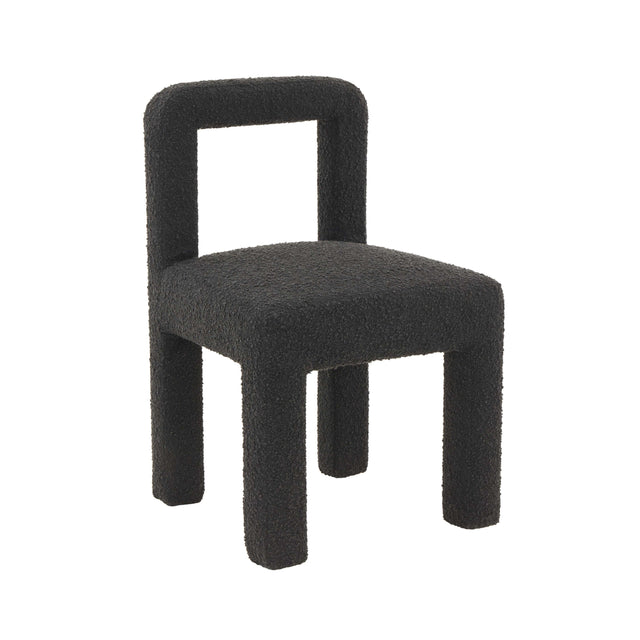 TOV Hazel Black Boucle Dining Chair